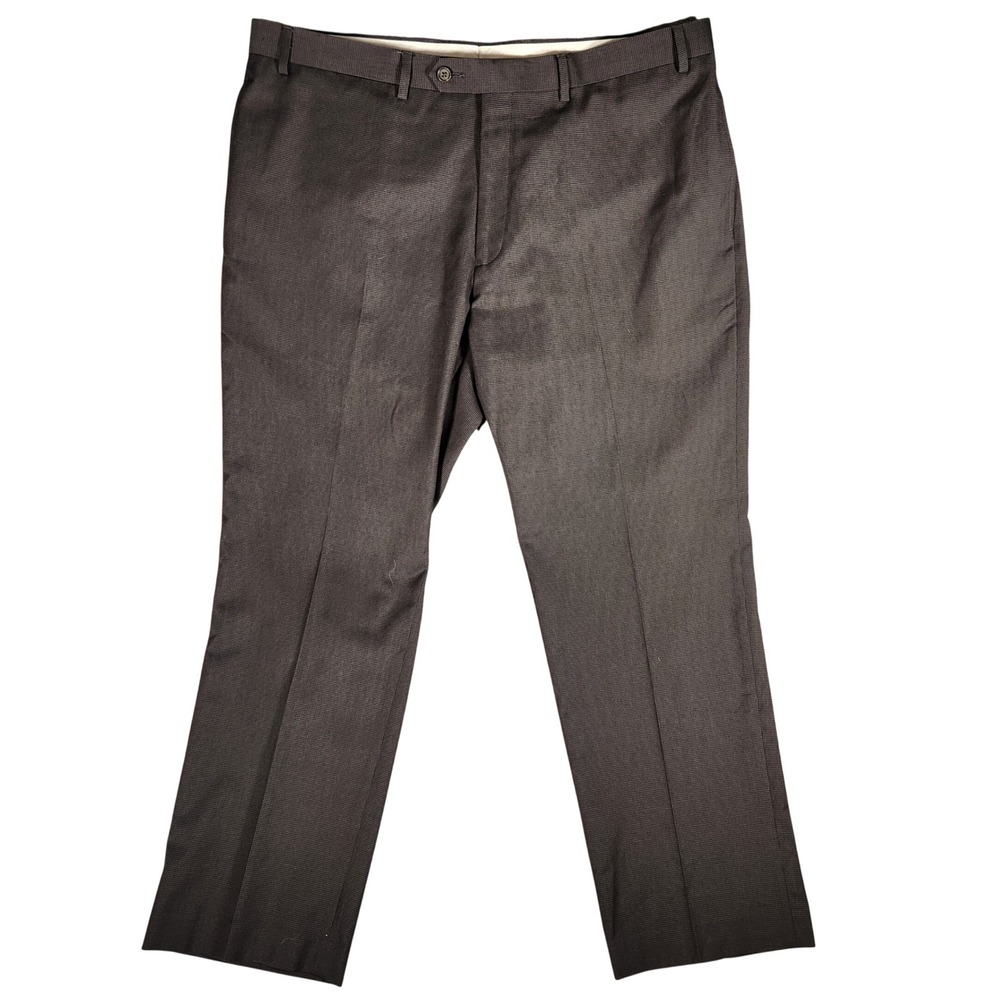Ralph Lauren Dress Pants Mens 40x30 Grey Excellent Flat Front Micro Pattern